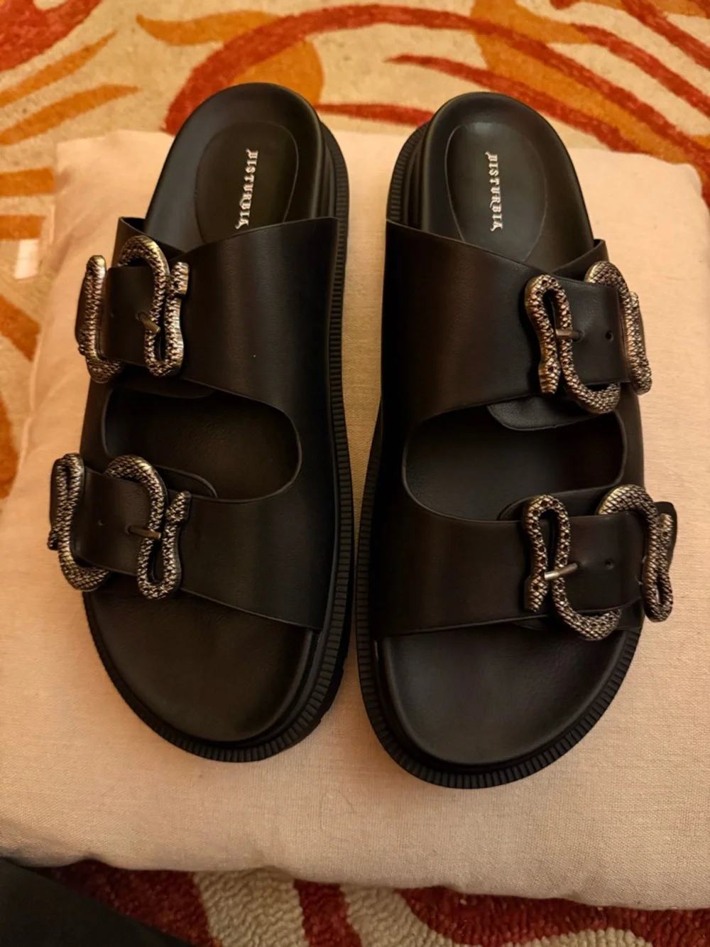 Mamba Snake Buckle Sandals - see size information, they run big. - Picture 4 of 10
